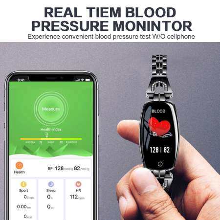 SViper 2019 สายรัดข้อมือฟิตเนสพร้อม IP67 กันน้ำ, สร้อยข้อมือสปอร์ตบลูทูธสำหรับ Android และ IOS สุขภาพนาฬิกากีฬา Pedometer H8 สมาร์ทวอท์ชสำหรับสตรี