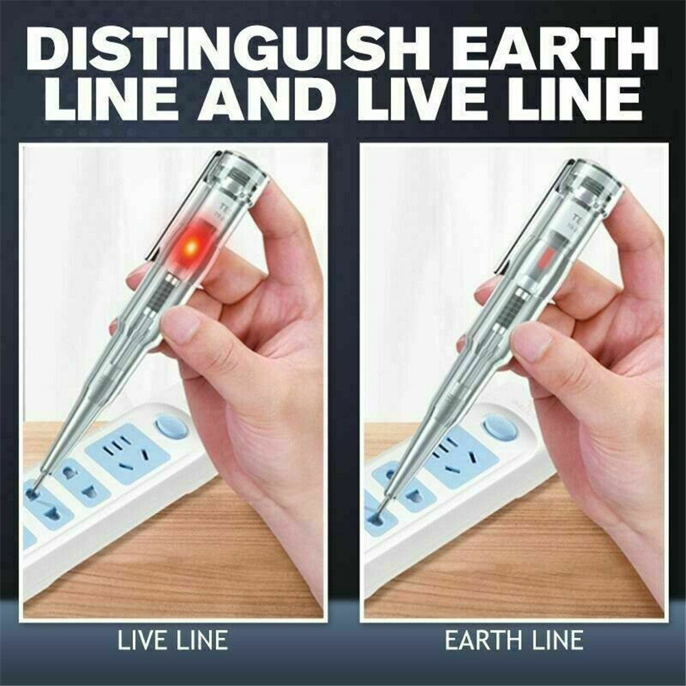 Bút Thử Điện 70-250V Bút Thử Điện Đáp Ứng Điện Áp Cảm Ứng Chống Nước Dụng Cụ Tuốc Nơ Vít Có Đầu Dò Bút Thử Đèn Báo