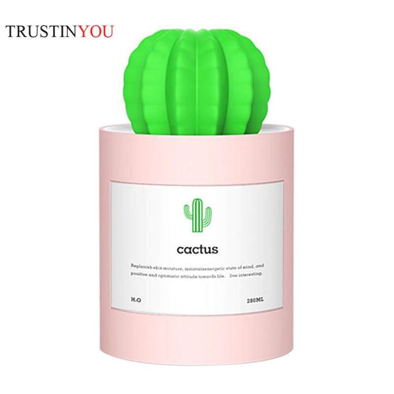 280ml Cactus Aromatherapy Diffuser Ultrasonic Humidifier Portable Essential Easy Use Oil Diffuser Singapore