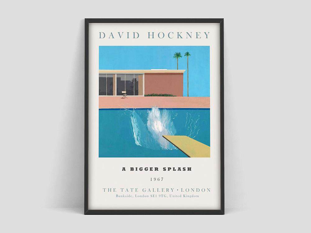 David Hockney art Exhibition Poster A Bigger Splash Art Print Modern ...