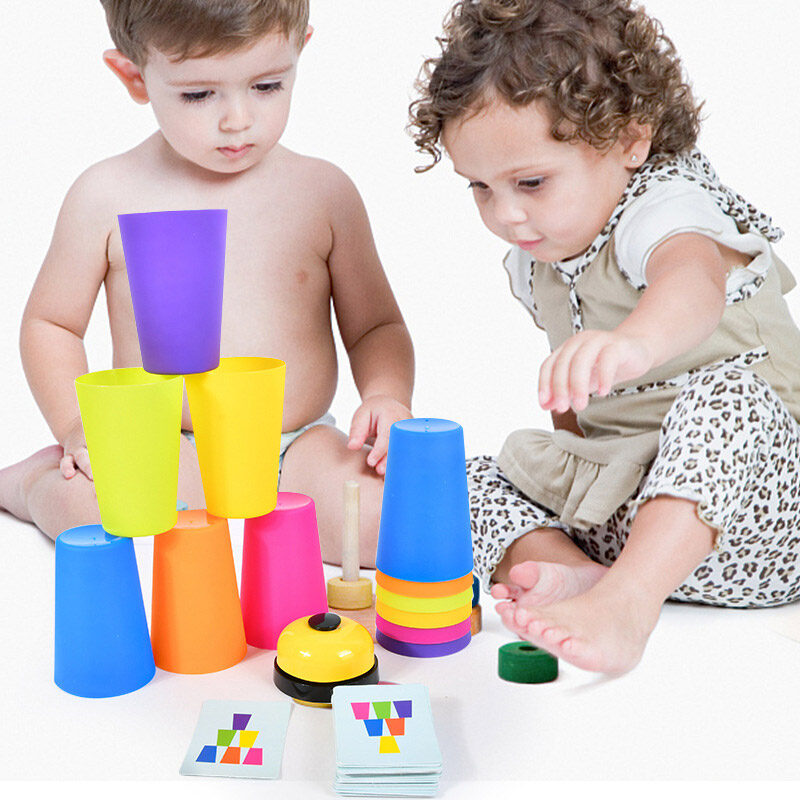 YADOU Concentration children's puzzle early teaching stacking cups competitive fast stacking cup toys logical thinking board game training