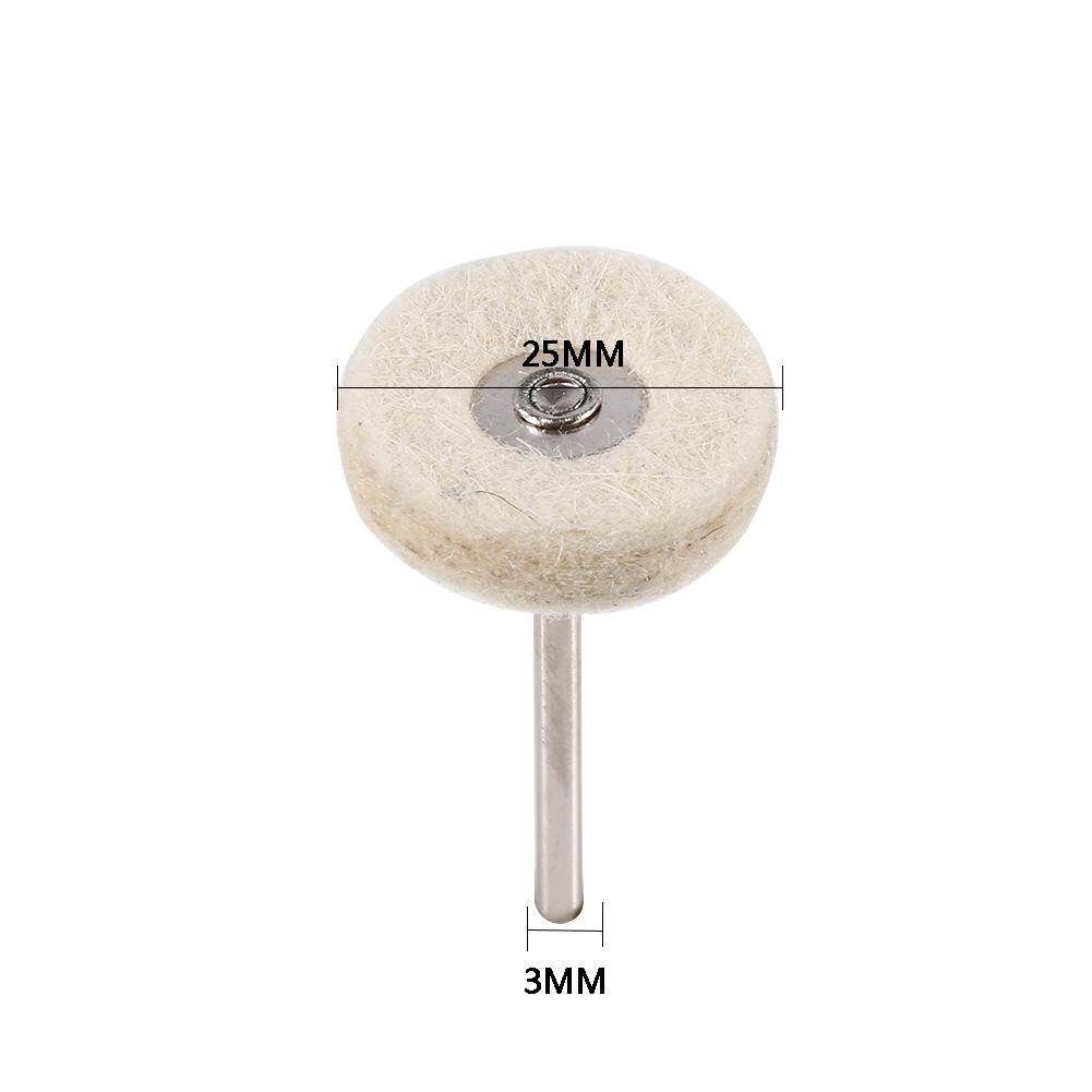 10 Chiếc 25 Mm Len Nỉ Đánh Bóng ĐỆM PHỒNG Máy Khoan Bánh Bàn Chải Có Tay Cầm Cho Dụng Cụ Xoay