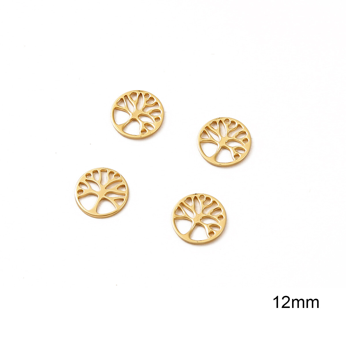 5pcs/Bag Copper With 18K Gold 8-27mm Small Charms Starfish Moon Leaves Butterfly For Jewelry DIY Making Necklace Pendant Findings