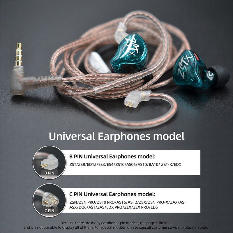 KZ Cáp Thay Thế Bằng Đồng Không Oxy Có Độ Tinh Khiết Cao Cáp Tai Nghe Nâng Cấp Phẳng Song Song Kép Dây Tai Nghe Stereo HD Âm Thanh Sống Động Dây Tai Nghe Giảm Rối Loạn Độ Bền Cao Pin Mạ Vàng 2 Chấu 0.75Mm Cho KZ ZSN ZST ZEX Pro