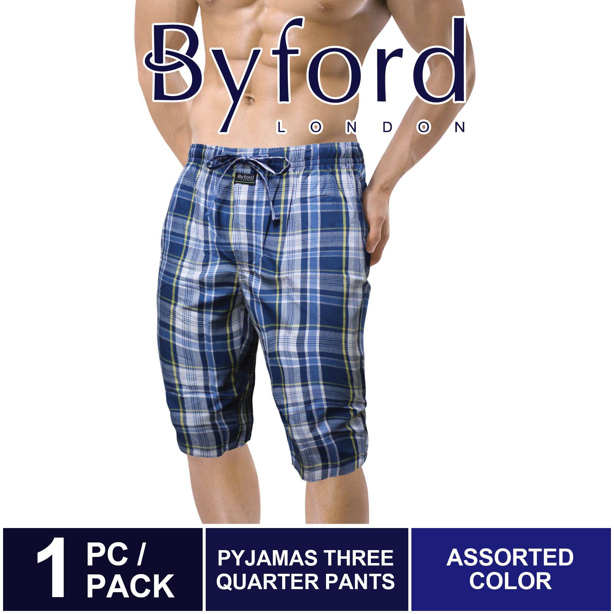 Byford Woven Checks Pyjamas Pants (3/4) Assorted Colour - BPD823WB