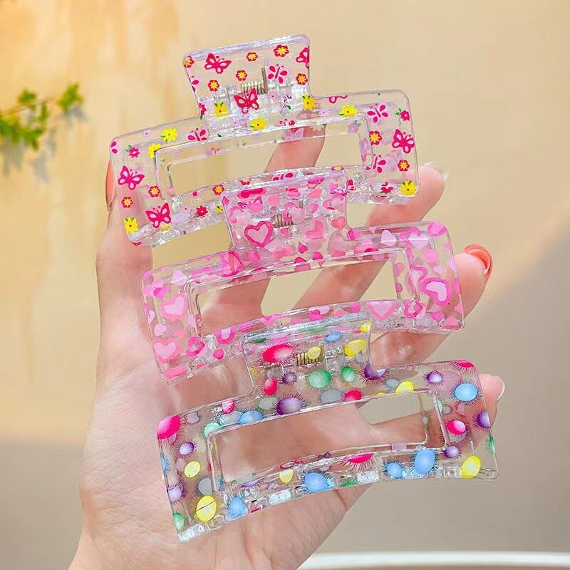 Hình In Chấm Bi Hoa Kẹp Tóc Dễ Thương Cho Nữ