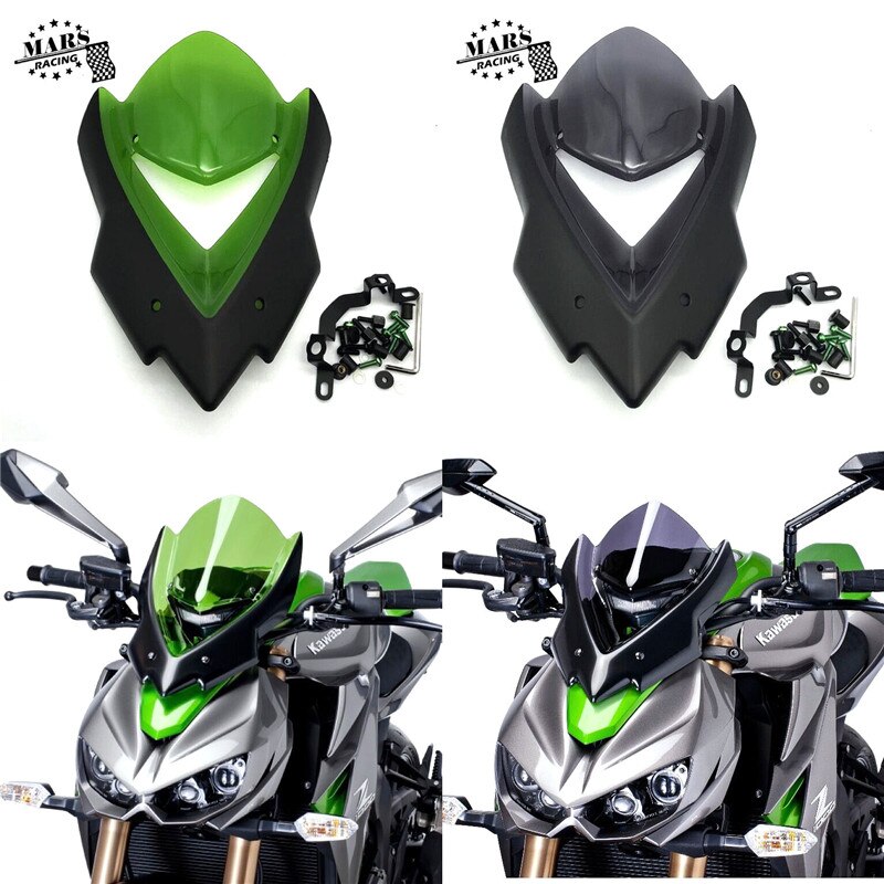 Motorcycle Windscreen Viser Visor Windshield Deflector Fits For Kawasaki Z1000 2014 2015 2016 2017 2018 2019 2020 Z-1000 Z1000