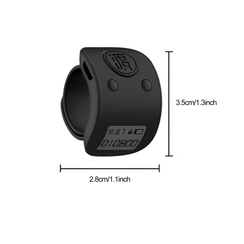 Mini Digital LCD Electronic Finger Ring Mobile Phone Counter 9 -Digit Prayer Can Charging Counter Clicker