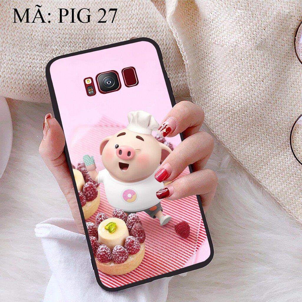 Ốp lưng Samsung S8 viền dẻo TPU BST Heo Con