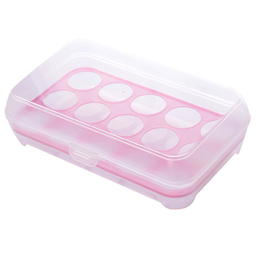 15 Grid Kitchen Egg Storage Case Refrigerator Storage Box Fridge Egg Protect Storage ContainerBox Kitchen Accessories