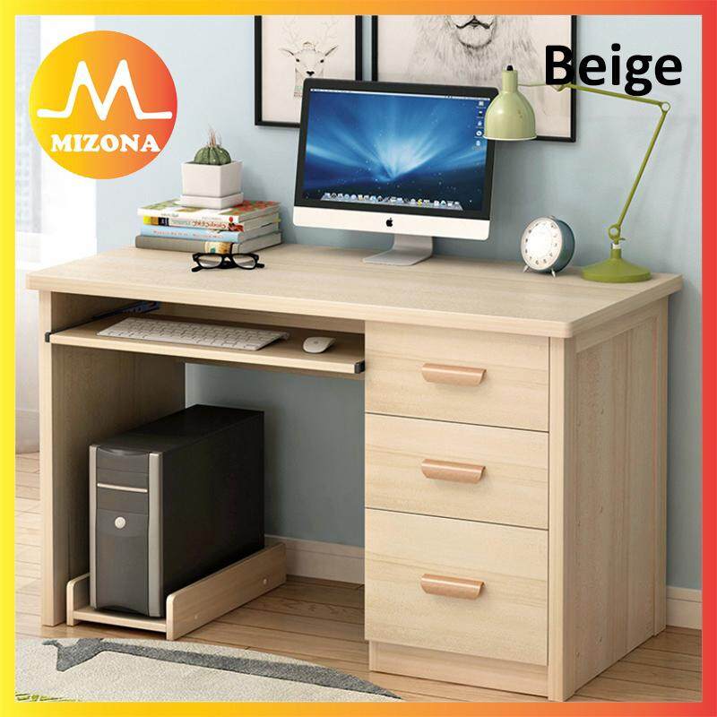 Multifunction Computer Desk Wood Pc Table With 3 Drawers For Home Office Workstation A59