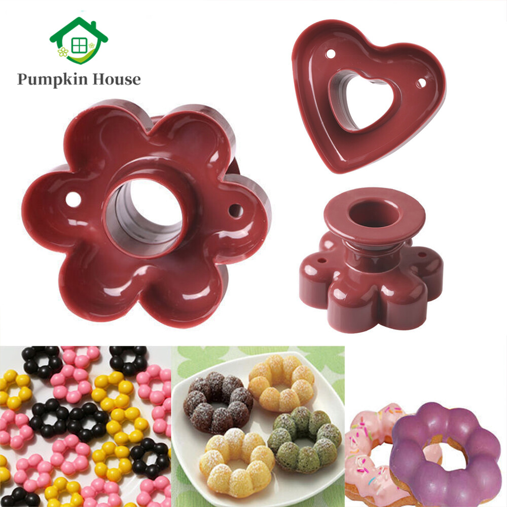 Donut Maker Cutter Fondant Cake Bread Desserts Bakery Mould Mold Baking Tools