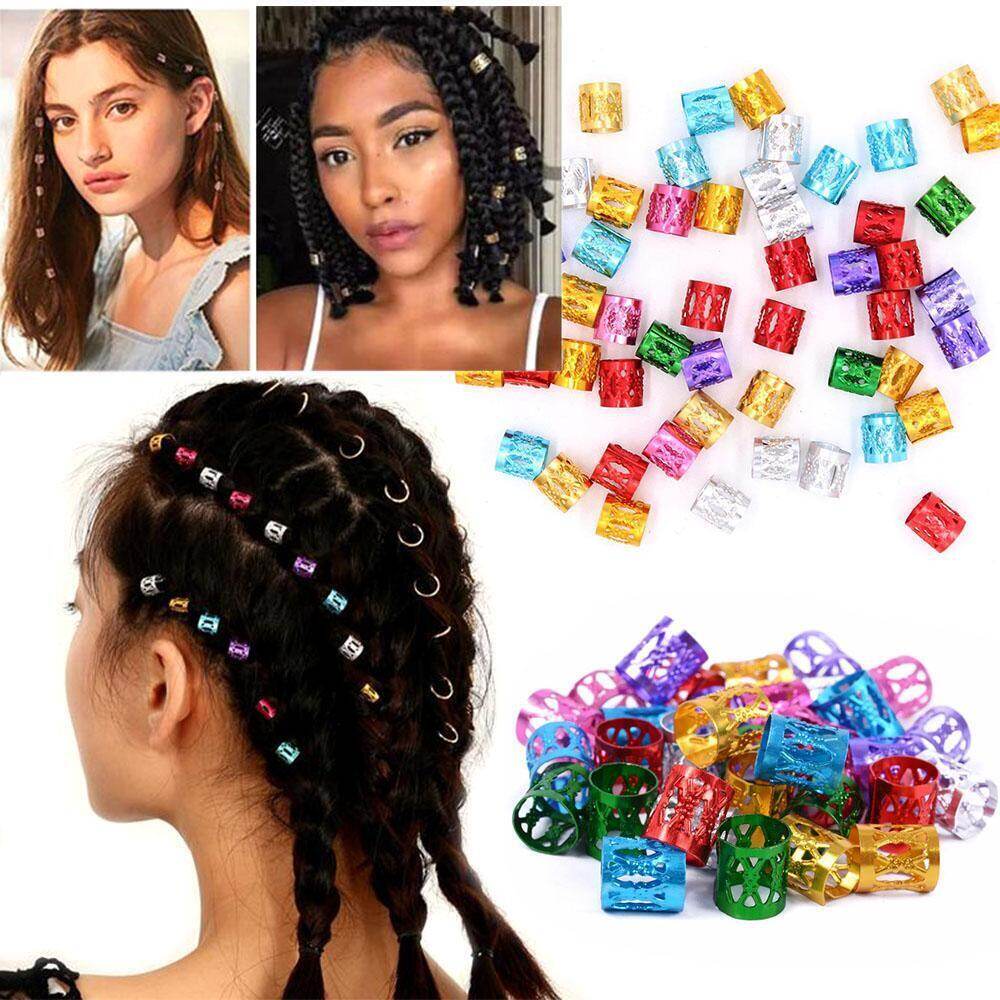 100 Chiếc Vòng Kim Loại Tóc Từ Châu Phi Hạt Còng Ống Phụ Kiện Dreadlock Dreadlock Dread Bím Tóc Trang Sức Trang Trí