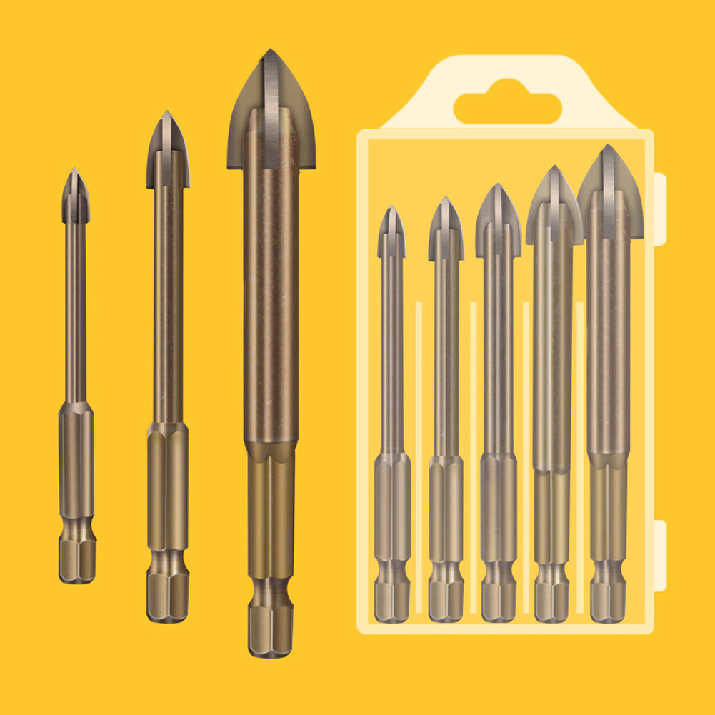 KKmoon Universal Drill Bit Set Carbide Drill Bit Multifunctional Drill Bits Glass Ceramic Full Ceramic Tile Wall Wood Hole Punch Drill Set