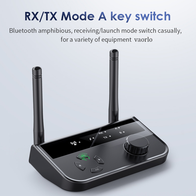 VAORLO Bộ Thu Phát Bluetooth 5.3 Đa Điểm 2 Trong 1 Với Điều Khiển Âm Lượng Bộ Chuyển Đổi Âm Thanh Không Dây Âm Thanh Nổi AUX 2 RCA 3.5Mm Cho Loa Máy Vi Tính Xe Hơi Bộ Khuếch Đại