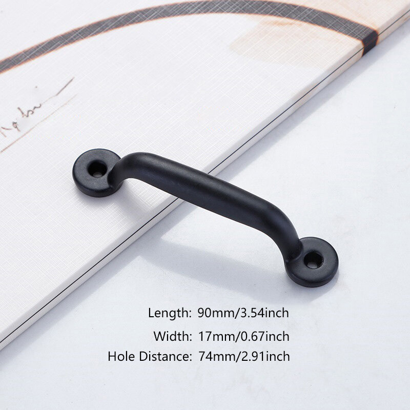 p5u7 1PC Kitchen Cupboard Handle Door Handles Zinc Alloy Drawer Pulls Cabinet Knobs Hardware Home Decor Black Furniture