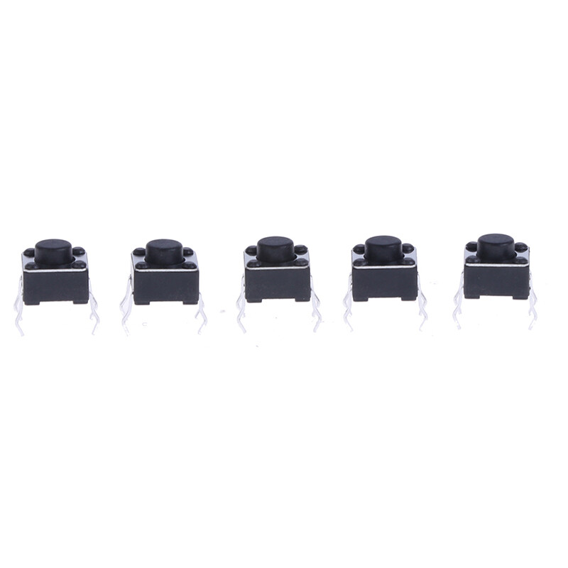 bo HITN 20pcs Mini Micro Momentary Tactile Push Button Switch 6*6*5mm 4 pin ON/OFF