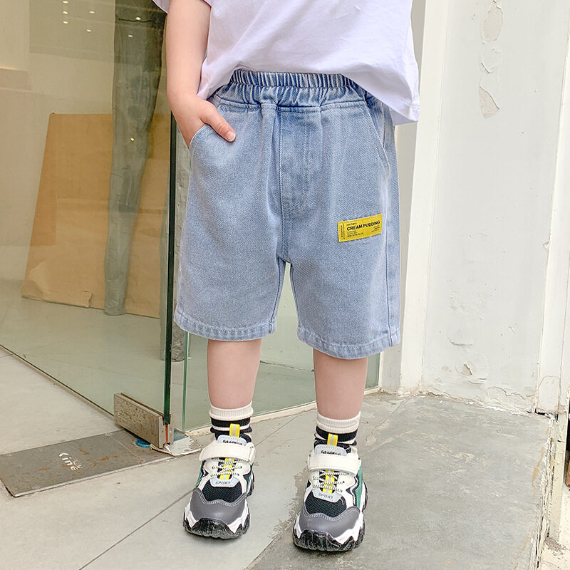 DIIMUU Kids Boys Fashion Summer Clothing Denim Shorts Children Bottoms