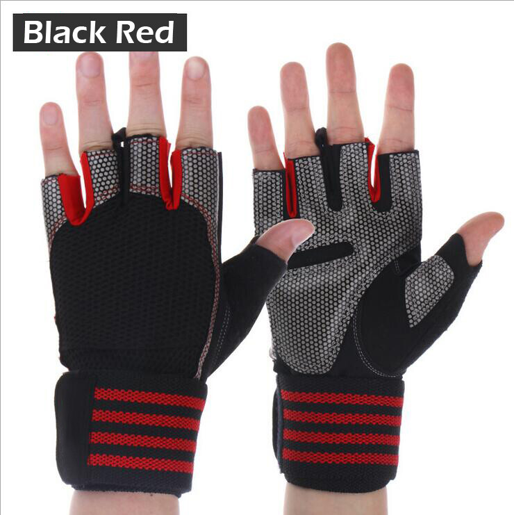Men Women Dumbbell Weight Lifting Gloves Gym Half Finger Fitness Wrist Wrap Sport Gloves Fingerless Protect Wrist Cycling Gloves