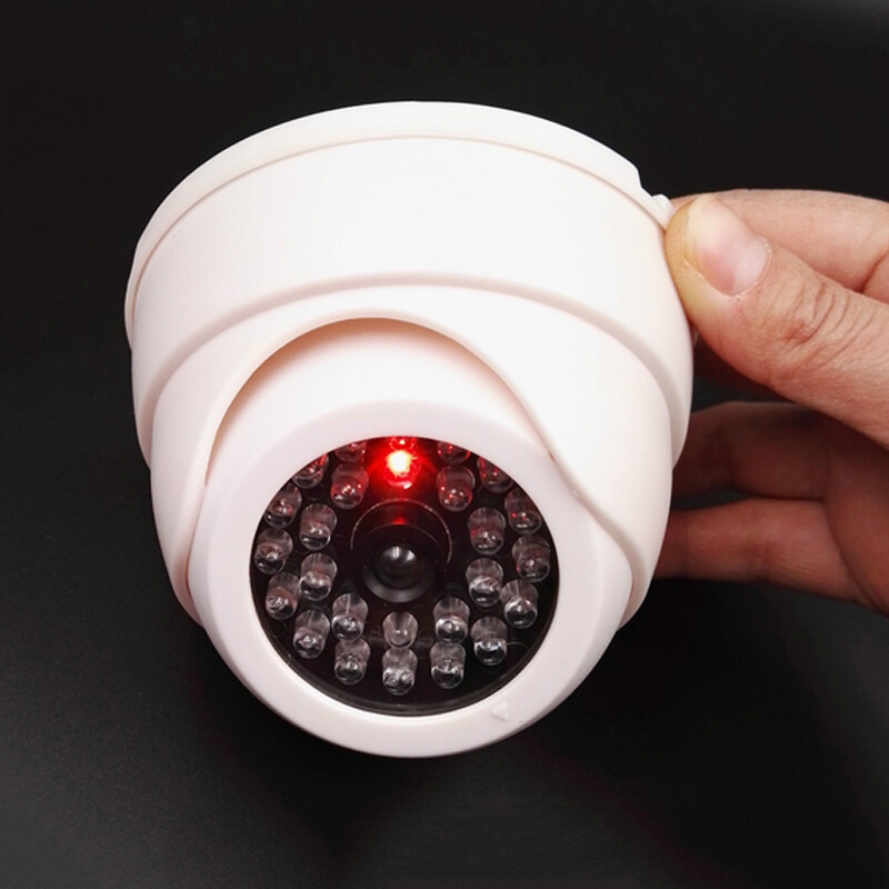 Bokali Giả Giám Sát An Ninh Giả Camera Vòm CCTV 30 Chiếc Đèn LED Nhấp Nháy Màu Trắng