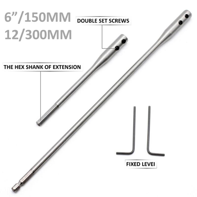 Extension Bar Set 6" 12" Hex Key Drill Bit Extension Bar Paddle Bits