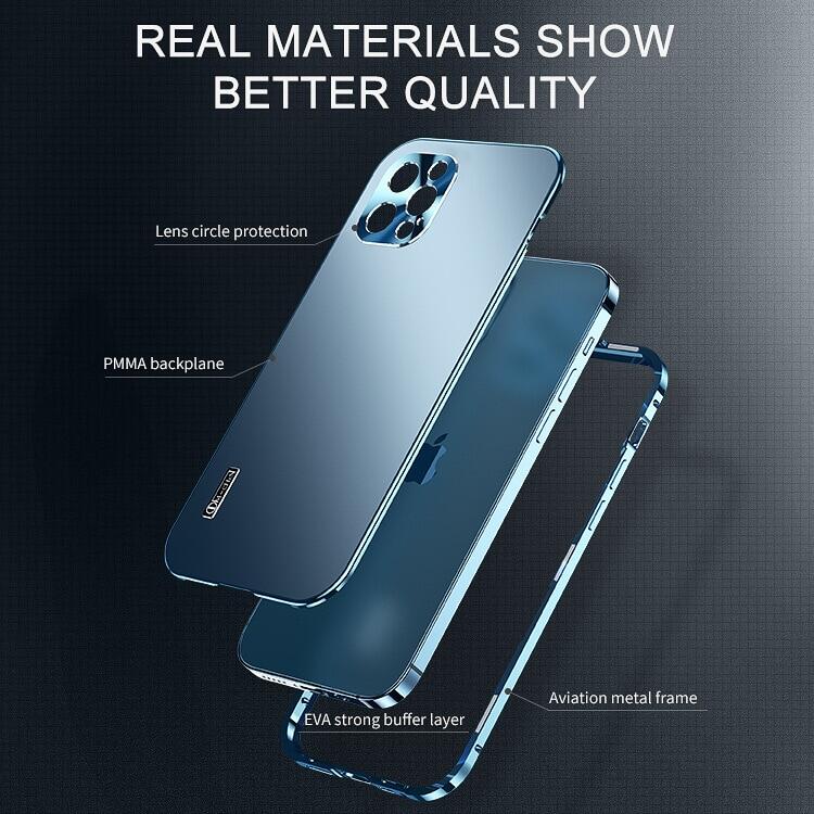 Metal magnetic case for IPhone 13 Pro Max Camera protective shell for IPhone 12 11 ProMax Comparable to the Original case cover