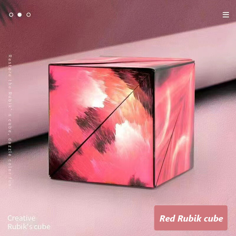 Kmoist 3D Rubik's Cube Three-Dimensional Variety Geometric Intelligence Magnetic Magic Cube Children's Early Educational Puzzle Toys Stress Reliever Fidget Toy
