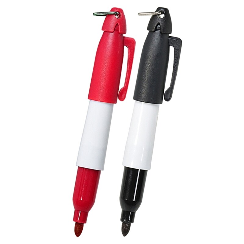 【New Arrival】 2Pcs/set Golf Ball Line Marker Drawing Marking Alignment Tool Marking Template Mark Sign Tool with Golf Ball Marker Pens