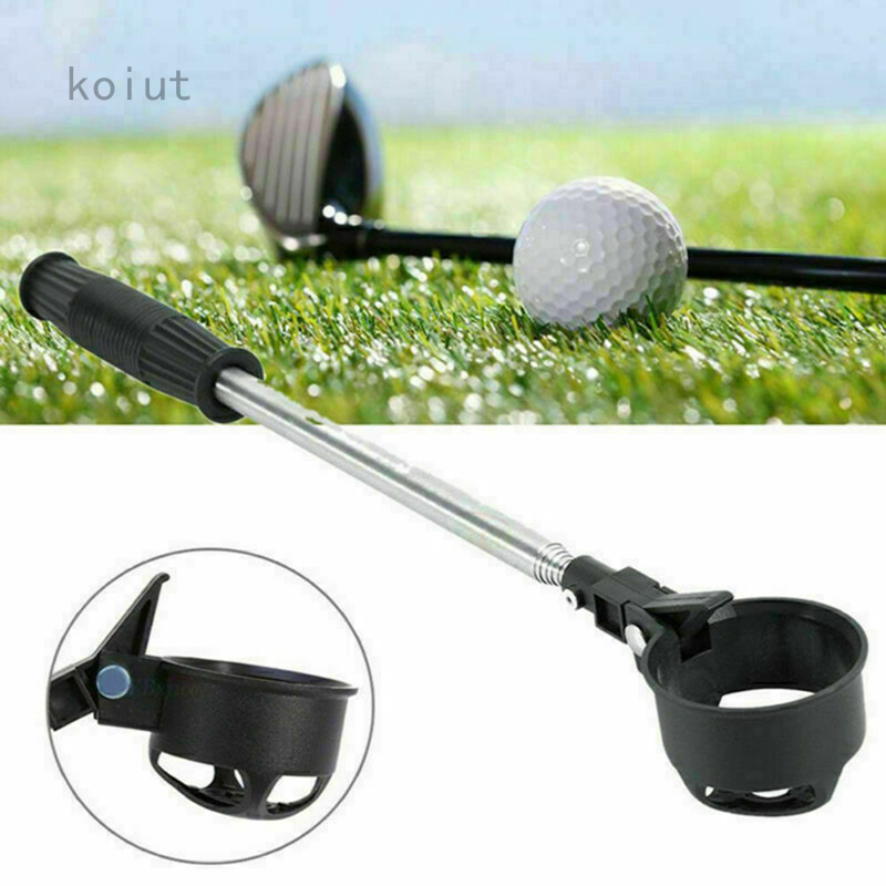 Koiut นักกอล์ฟ Club ที่เก็บสแตนเลสสตีลลูกกอล์ฟ Retriever Compact Telescopic ขยาย Scoop