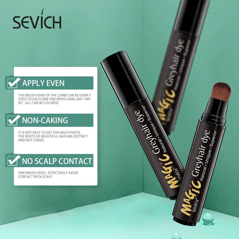 Bút Nhuộm Phủ Che Tóc Bạc SEVICH Đen Nâu Nhuộm Tóc
