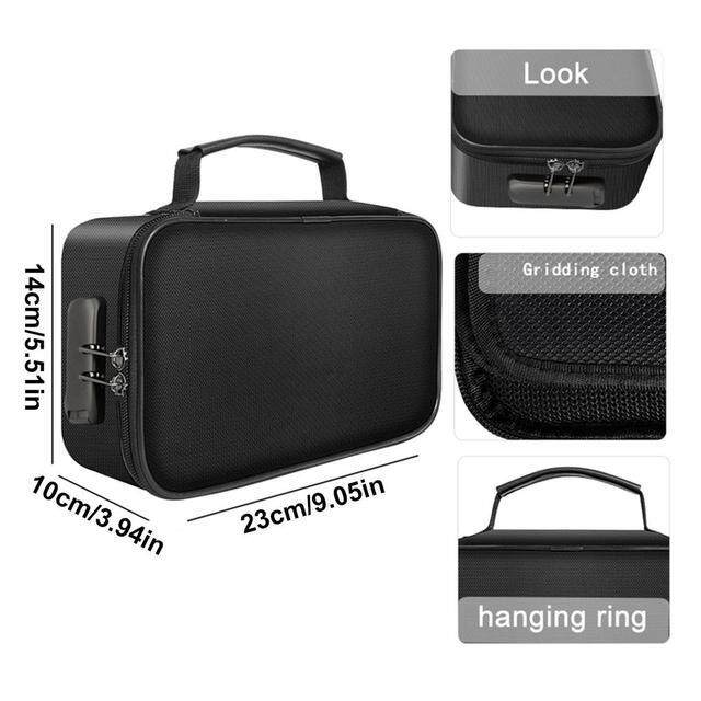 【Red cabin】 Fireproof Document Storage Bag With Lock Waterproof 3 layer