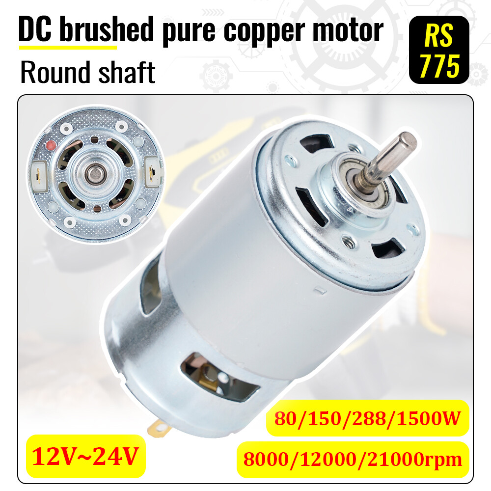 775 dc motor max 21000 rpm dc 12v-24v ball bearing large torque high power low noise gear motor electronic component motor