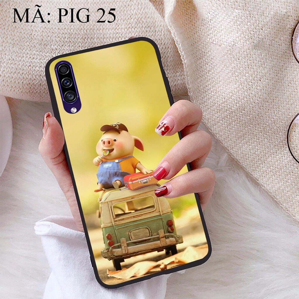 Ốp lưng Samsung A30S viền dẻo TPU BST Heo Con