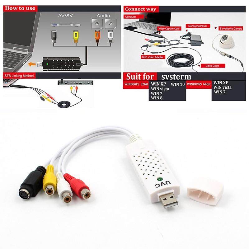 A-Mio Produk Baru USB 2.0 Easycap Menangkap 4 Saluran Video DVD VHS TV Menangkap Audio Adaptor Kartu TV Video DVR