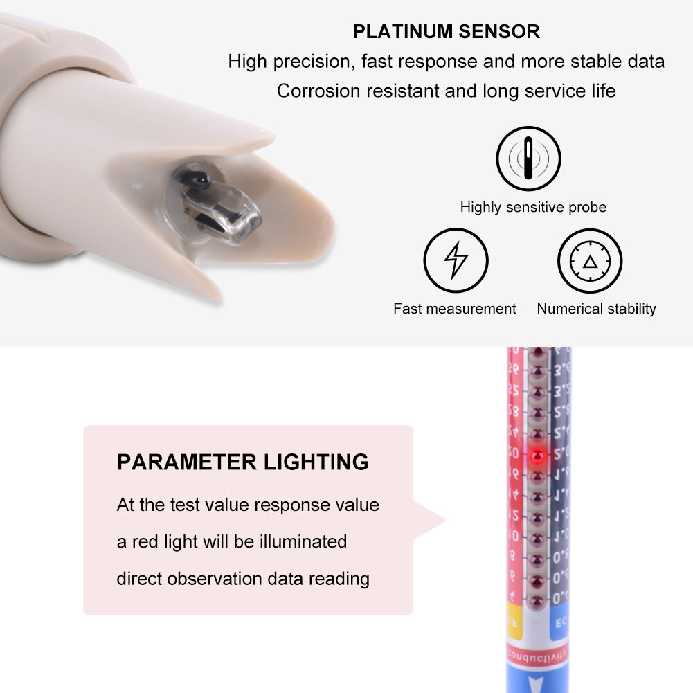 Bút Kiểm Tra Chất Lượng Nước Yieryi EC/Ppm/CF Máy Đo EC Làm Vườn