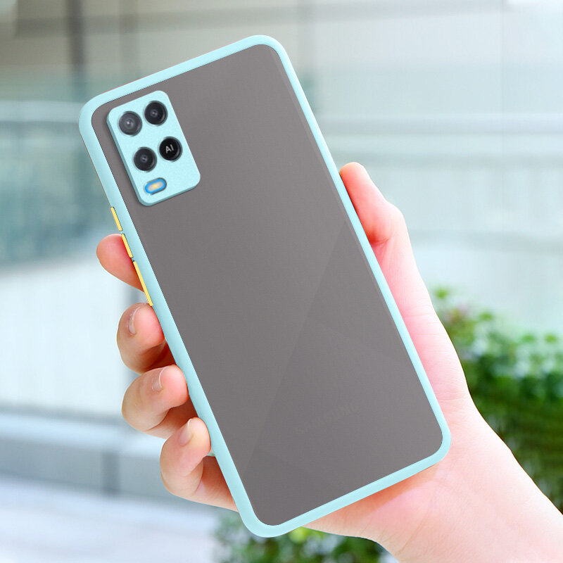 YBD Precision camera protection case For Oppo A54 2021 Casing multiple colour Matte Hard PC Back Cover Shockproof Phone Case