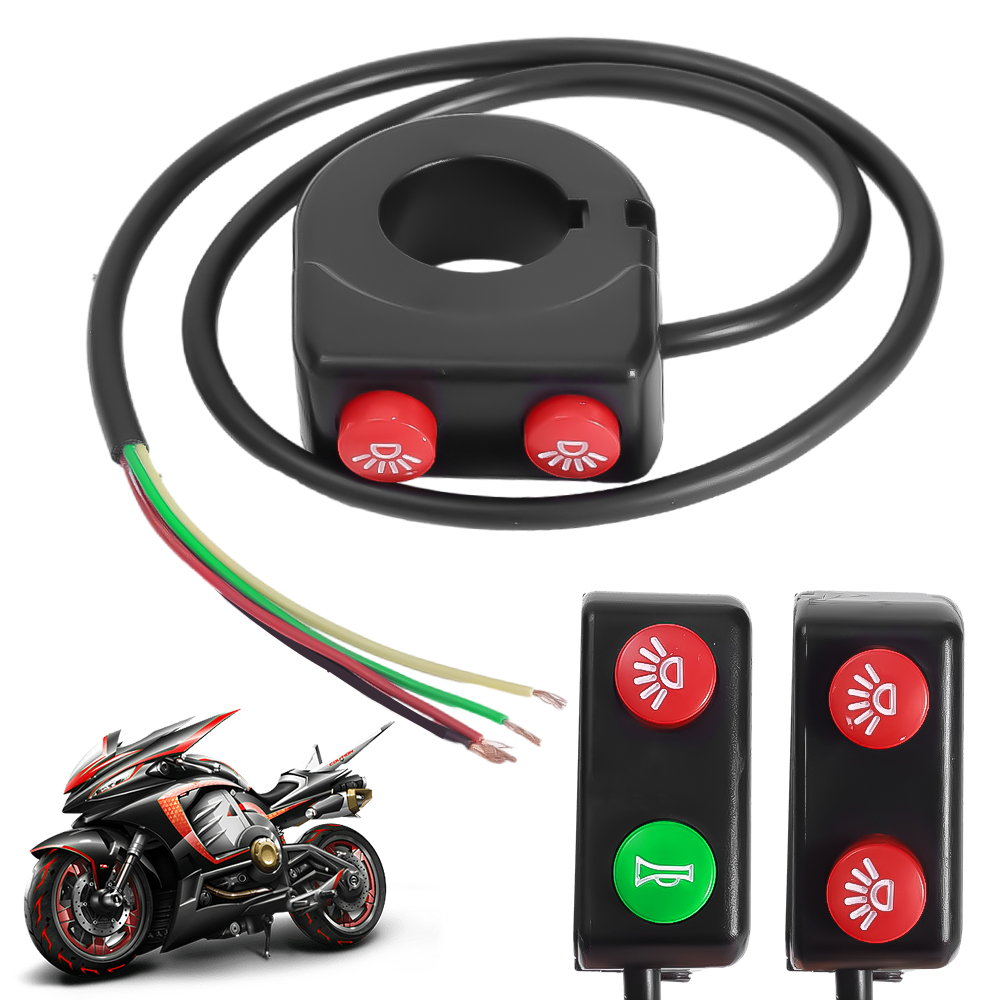 22mm Motorcycle Handlebar Horn Headlight Combination Switch Button Universal Motorcycle Switches Turn Signal Tools Accessories