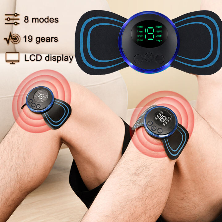 Miếng Dán Mát-xa Cổ EMS, Có Thể Sạc Lại USB Kích Thích Massager Đốt Sống Cổ Tử Cung Vật Lý Trị Liệu Cụ Miếng Gel Giảm Đau Cơ Bắp Cơ Thể Massager