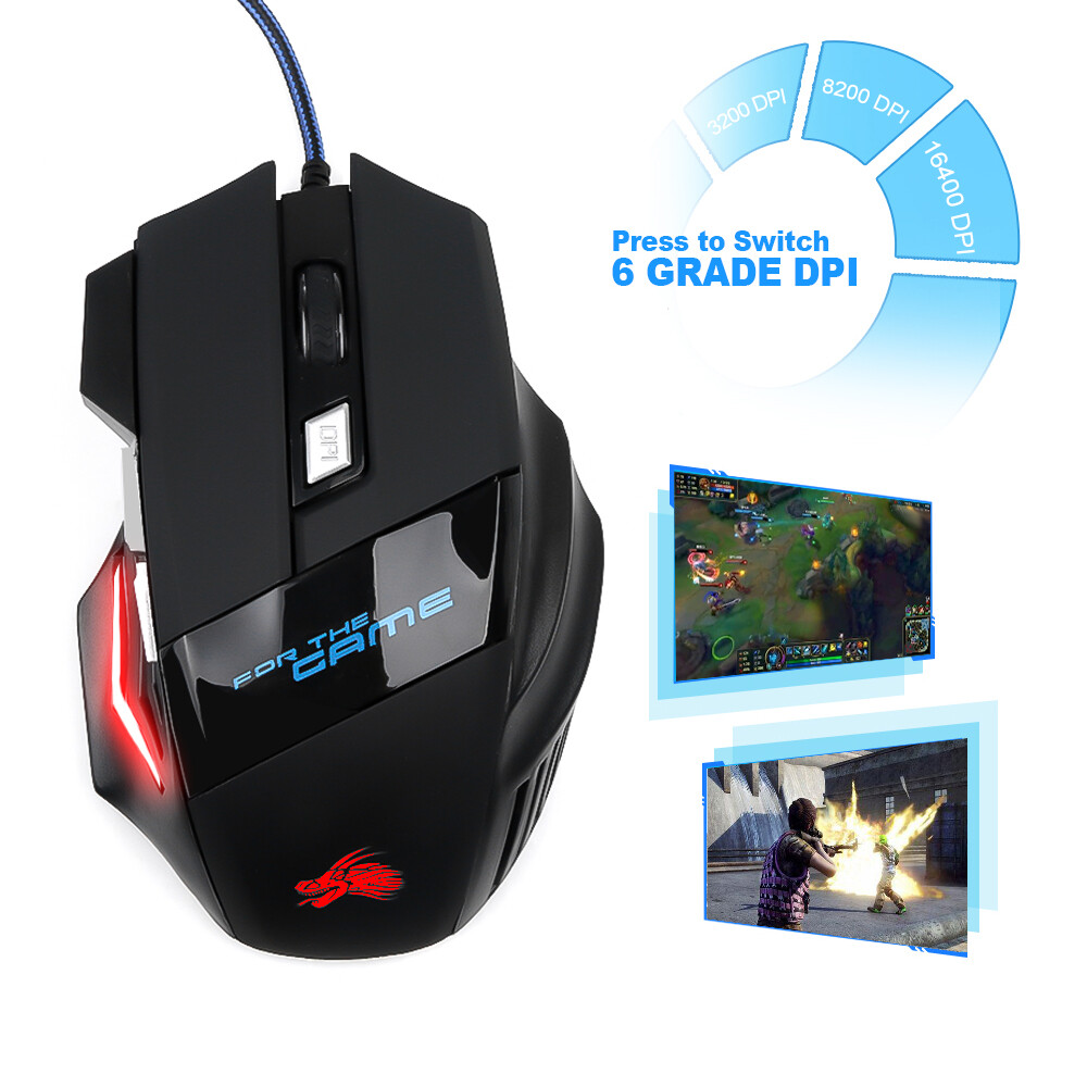 Kebidumei USB Wired Mouse 2400 DPI LED Colorful Computer Gaming Mouse Professional