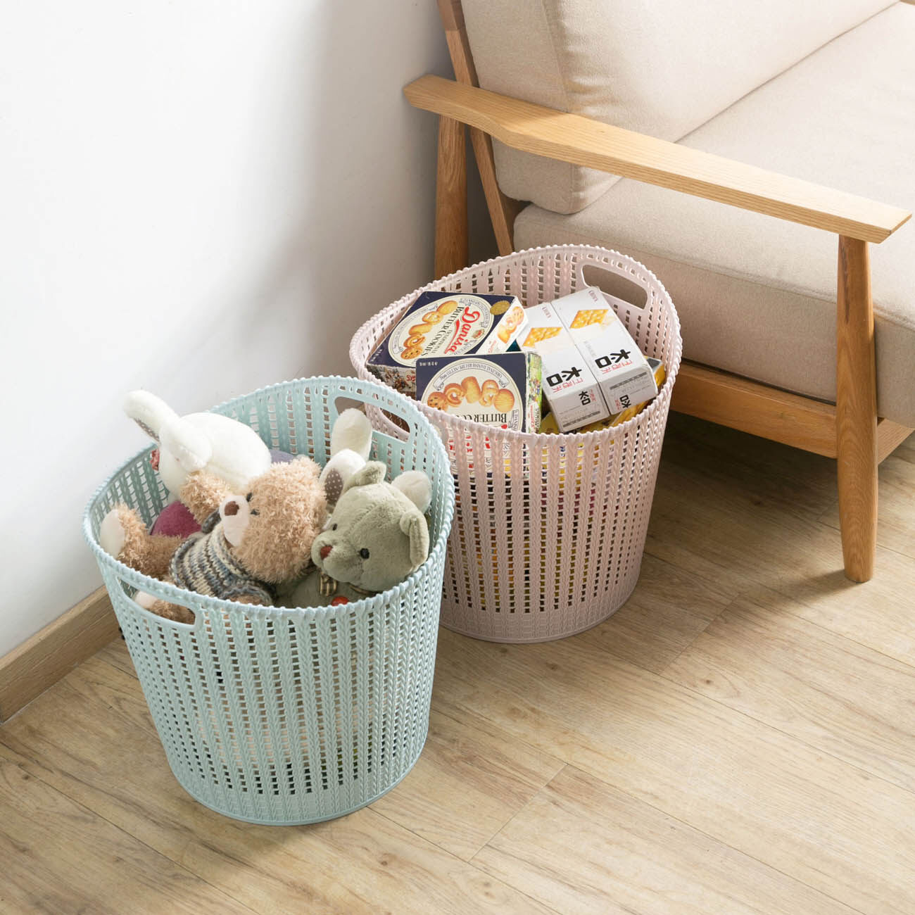 CNMF High-Capacity Hollow Washable Resilient Laundry Basket