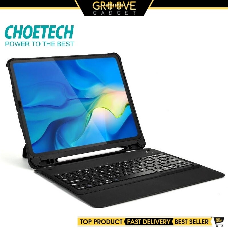 CHOETECH iPad Pro 12.9 2020 / 2018 Wireless Keyboard Full Protection Apple Pencil Holder Case Malaysia
