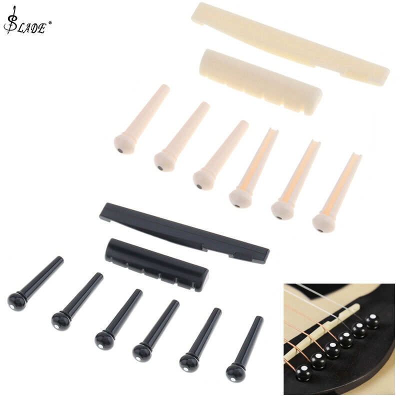 SLADE 8pcs/set Guitar Bridge Pins Saddle Nut Portable Acoustic Plastic Guitar Accessories for Folk Acoustic Guitar Malaysia
