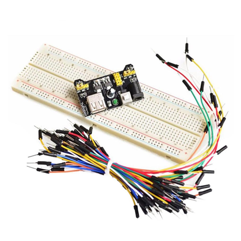 MB102 Board +65PCS Jump Cable Wires Breadboard Board 830 Point +Power ...