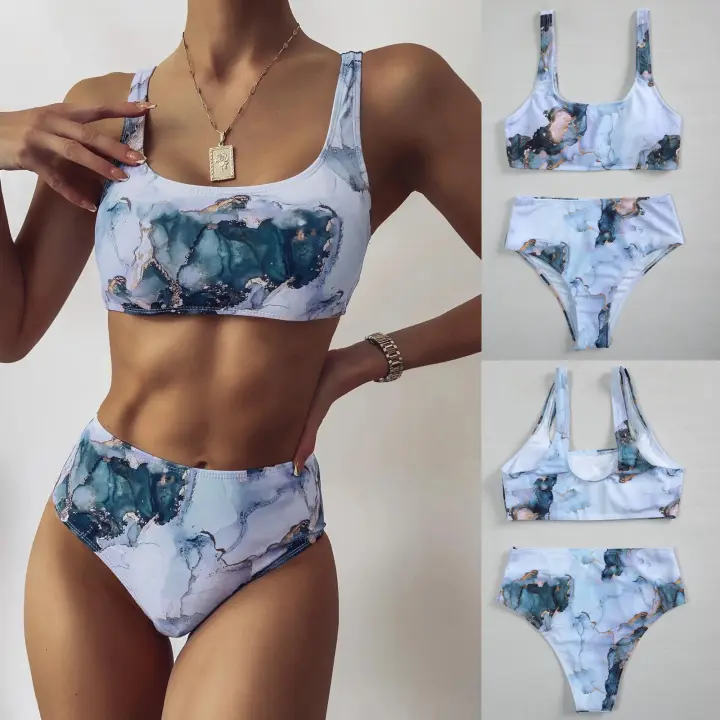 halter bikini push up