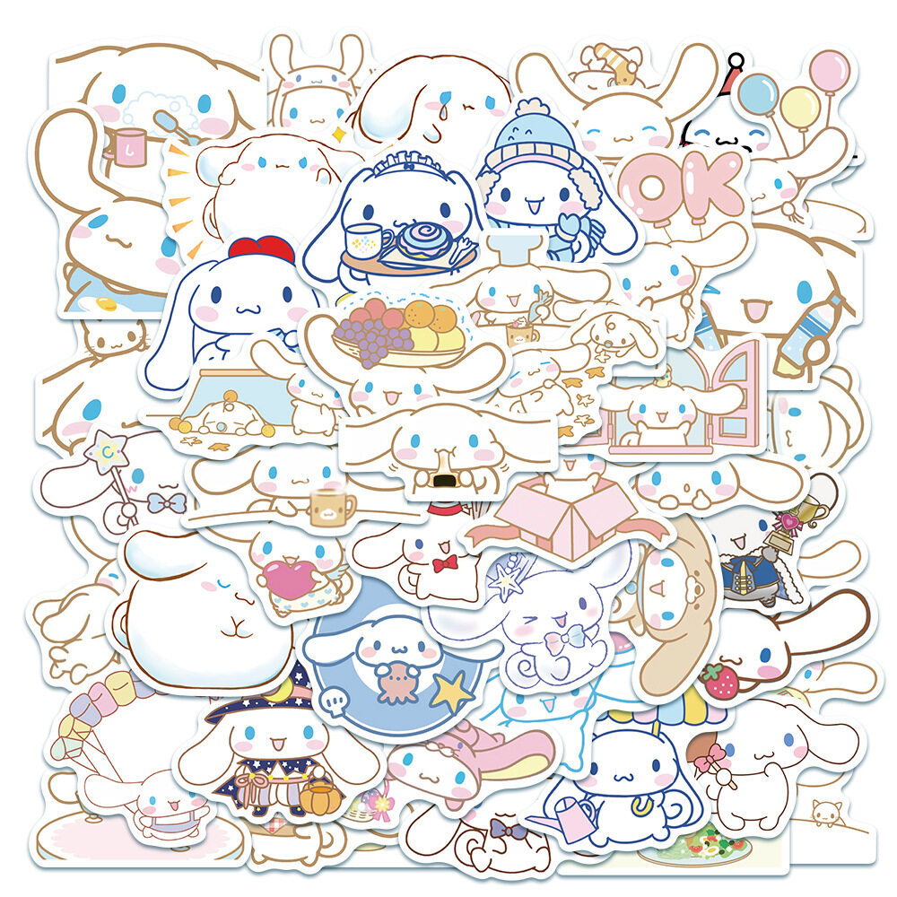 50Pcs Cinnamoroll Waterproof Sticker Skateboarding Snowboard Retro ...