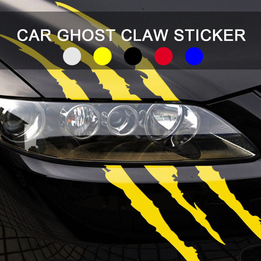 【High Quality+In Stock】Car Styling Ghost Claw Scratch Stripe Marks Headlight Decal Vinyl Decal Auto Body Decorative Stickers PET Carving Vinyl Decal