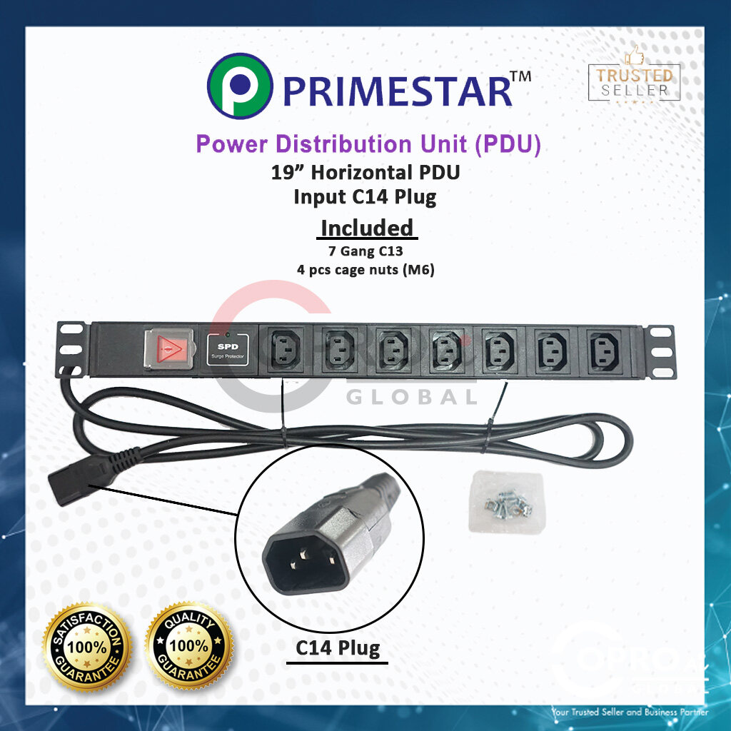 [C14] Primestar Sirim Surge / Lightning Protection 19inch Server Rack ...