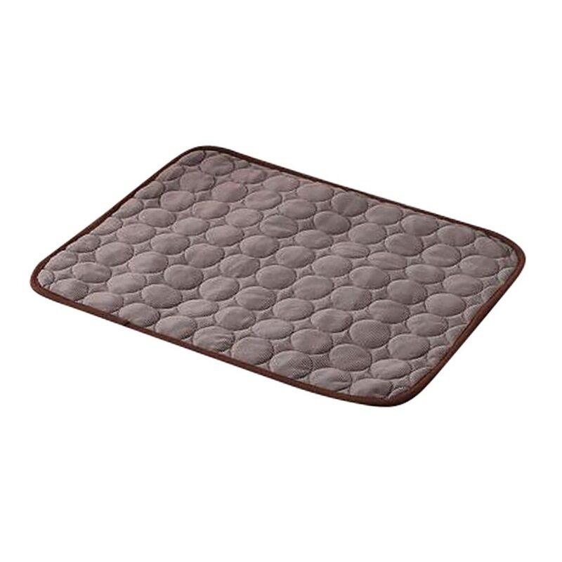 62X50 Cm Thảm Làm Mát Thú Cưng Mùa Hè Sợi Lụa Băng Vải Pad Đệm Màu Nâu