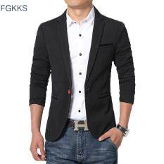 Fgkks Hàng Mới Về sang trọng người đàn ông Blazer New SP nhãn hiệu thời trang cho nam vừa vặn phù hợp với terno Masculino Blazer người đàn ông