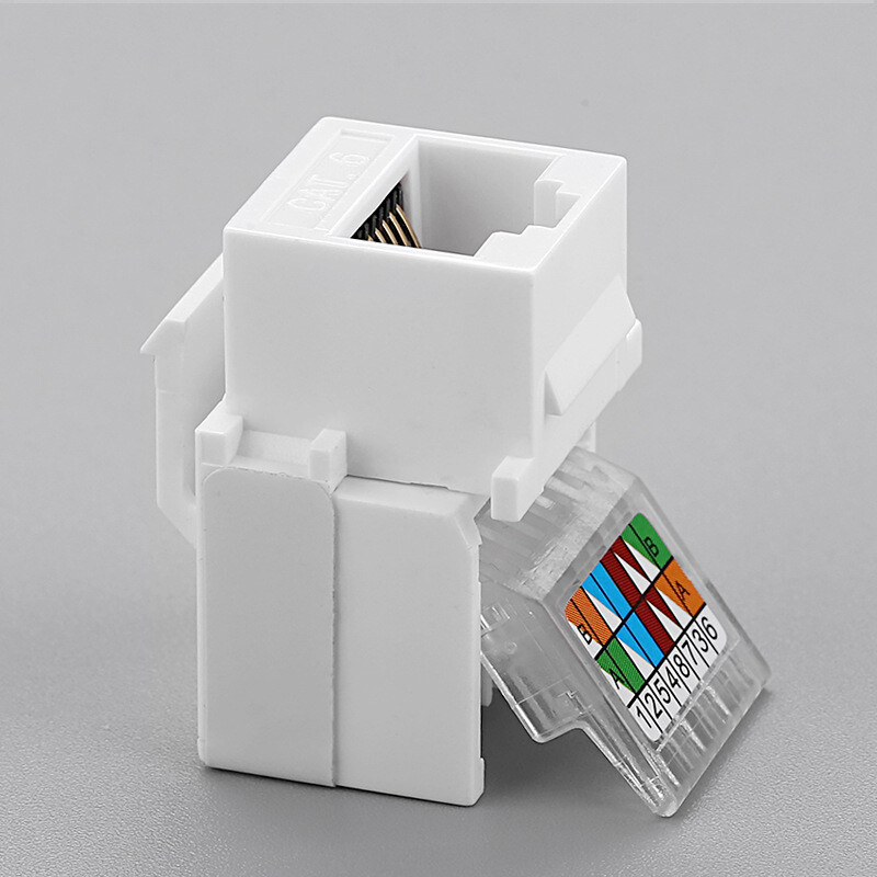 RJ45 Cat6 UTP Keystone Female Jack Connector Adapter Internet Network Lan Cable